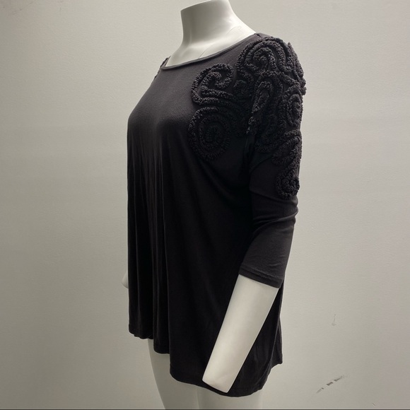 🎂H&m Oversized Dark Grey Batwing Shirt With Shoulder Detail - Picture 2 of 6